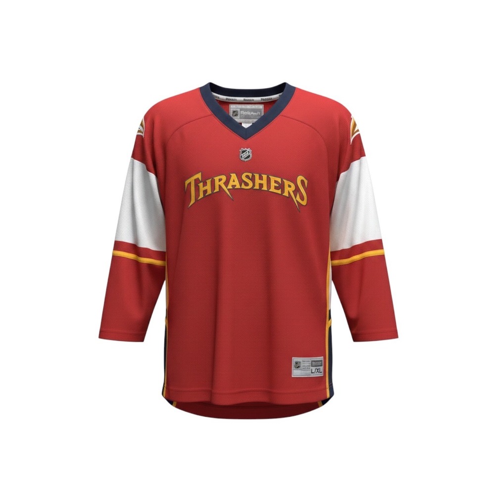 VTG Atlanta Thrashers Reebok NHL Hockey Jersey Youth L/XL—NHL Collector's Item